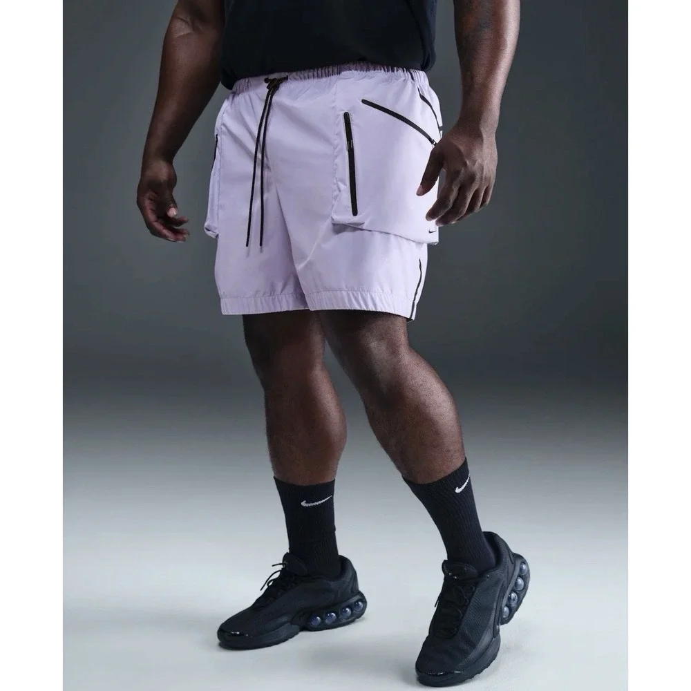 Nike Tech Men Size 2XL Super Lightweight Cargo Shorts Light Purple HJ2946-515 - Picture 2 of 11